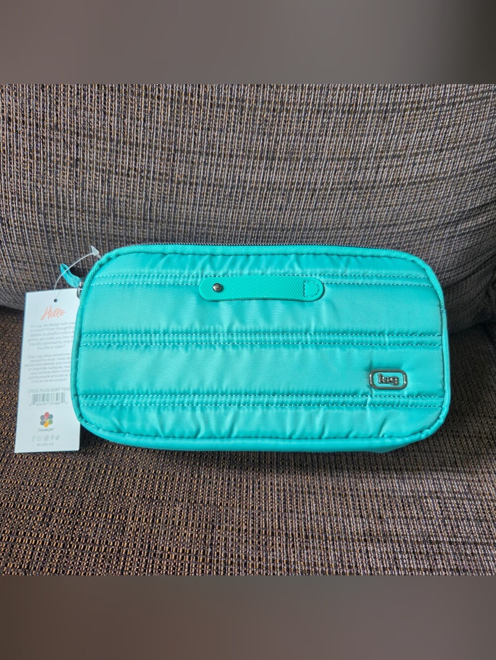 NWT Coupe XL Plus Convertible Crossbody Bag with Charm Bar in Surf Teal